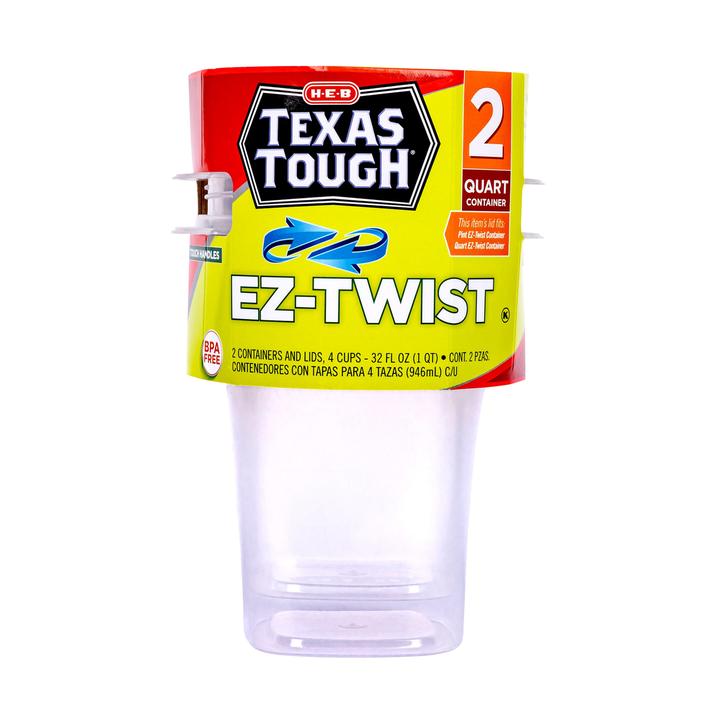 Set De Contenedores Con Tapas Ez-Twist 2 Pz