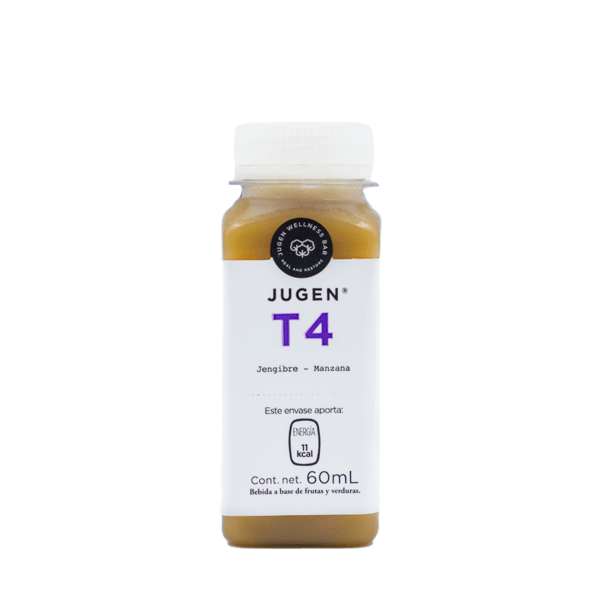 Tónico Jugen T4 Shot Digestivo Jengibre Con Manzana 60 Ml