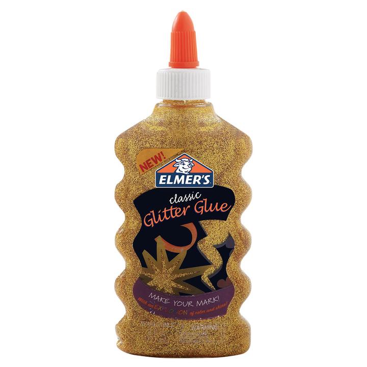 Pegamento Liquido Elmers Glitter Dorado 1 Pz