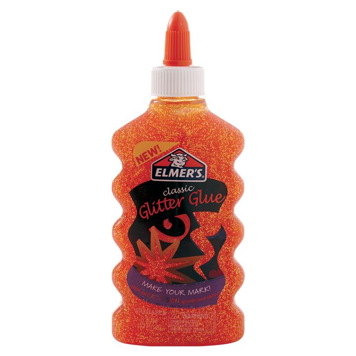 Pegamento Liquido Elmers Glitter Naranja 1 Pz