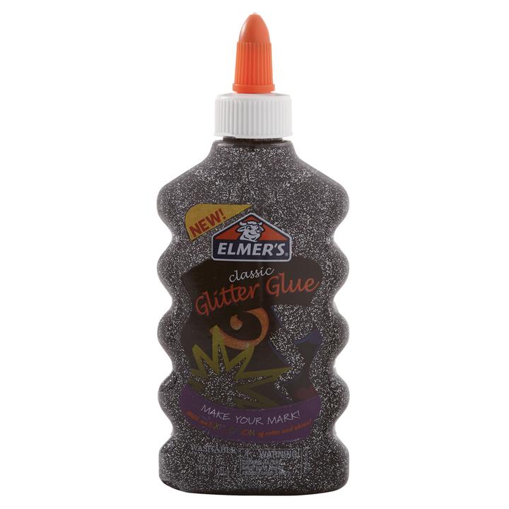 Pegamento Liquido Elmers Glitter Negro 1 Pz