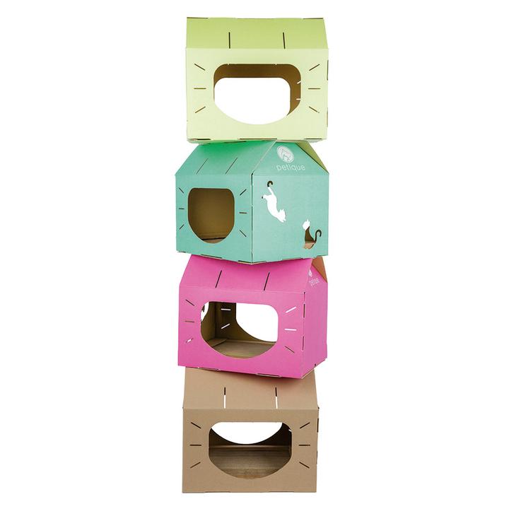 Casa Cartón Para Gato Rascador