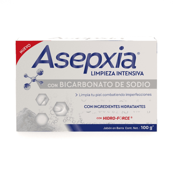 Asepxia Jabon Bicarbonato Limpieza Intensiva 100 G