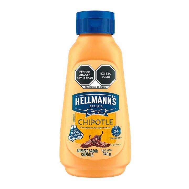 Hellmanns Mayonesa Chipotle Squeeze 340 G