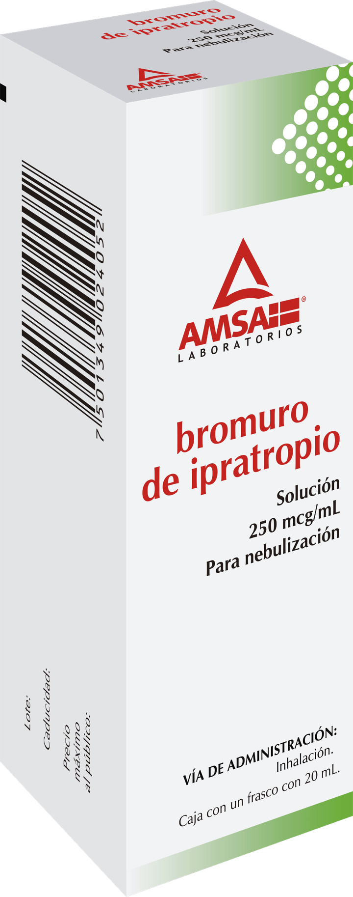 Amsa Bromuro De Ipratropio 250 Mcg 20 Ml