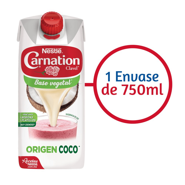 Leche Evaporada Clavel Origen Coco Brick 720 Mm