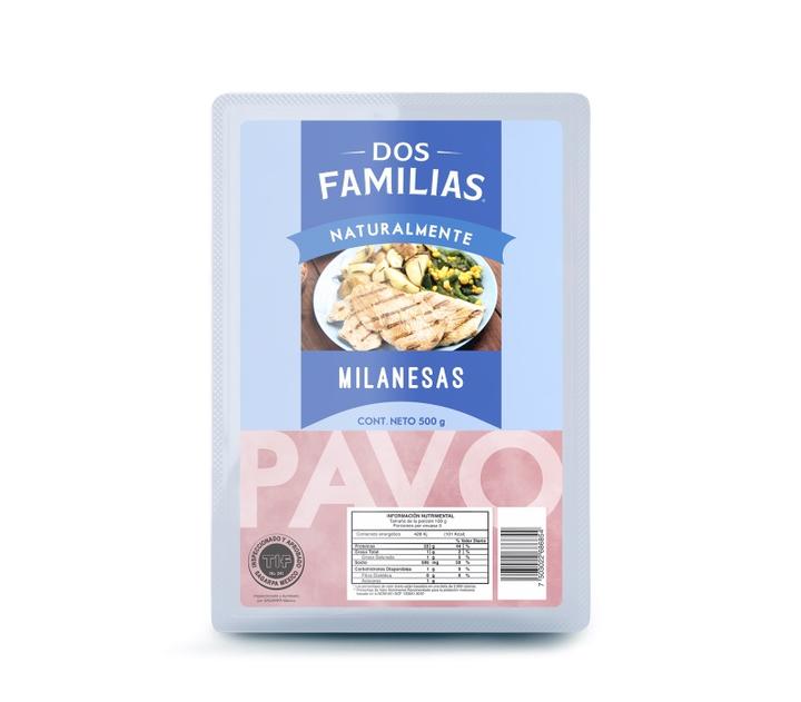 Dos Familias Pechuga De Pavo Milanesas 500 G