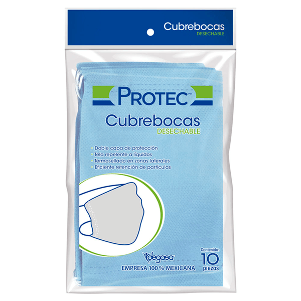 Cubrebocas Azul 10 Pz