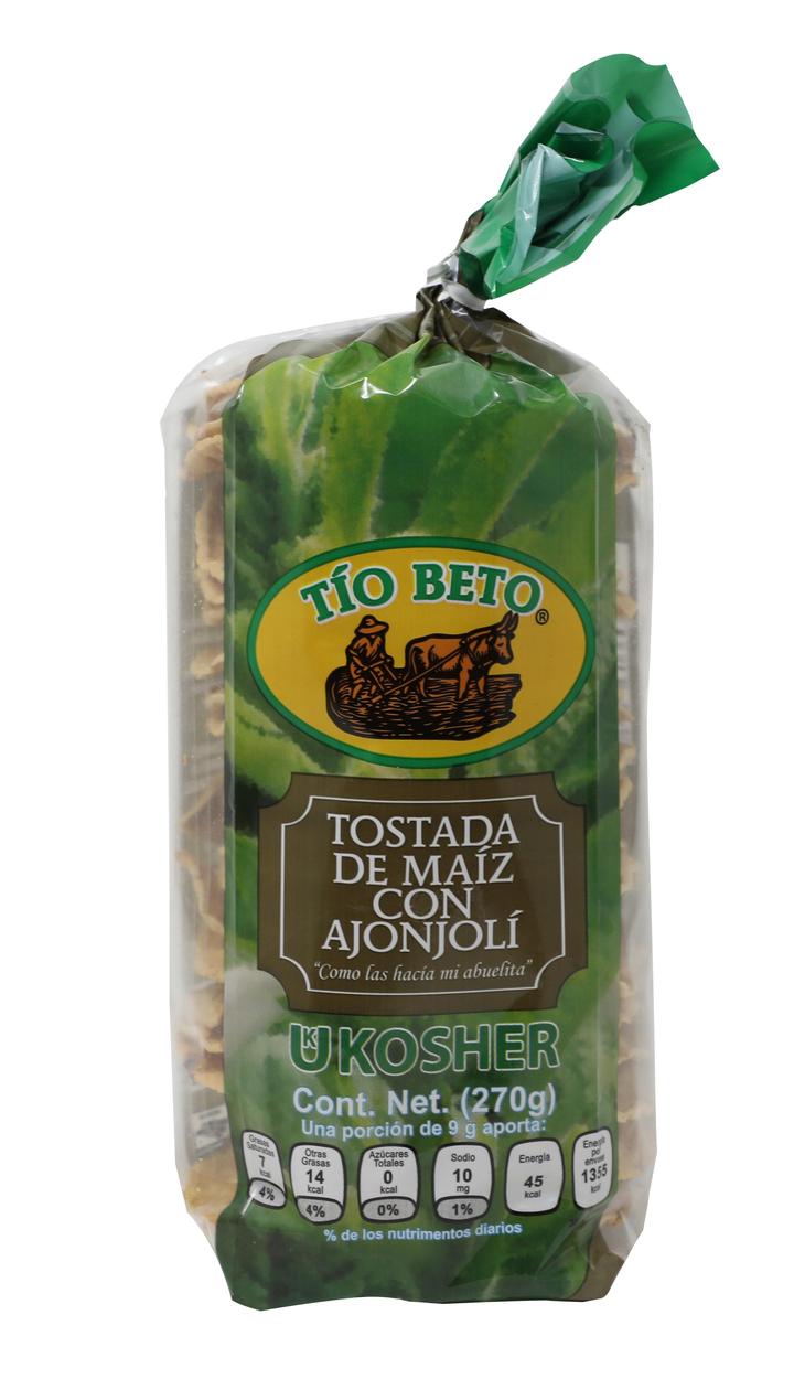 Tío Beto Tostadas De Maíz Con Ajonjolí 270 G