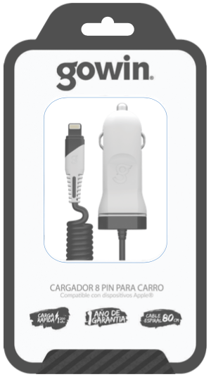 Cargador Para Auto Lightning 8 Pin 1200 Mah Surt 1 Pz