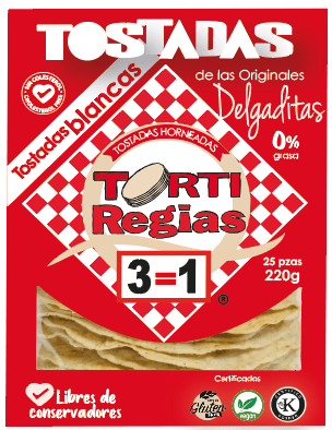 Tortiregias Tostada Blanca 225 G
