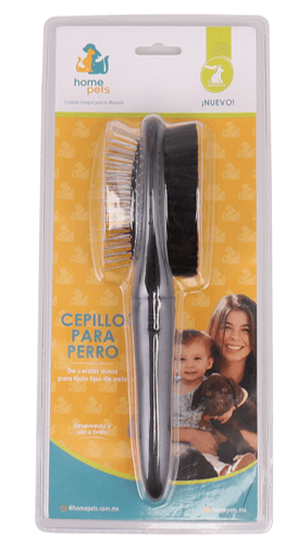 Cepillo Doble Para Perros Color Azul