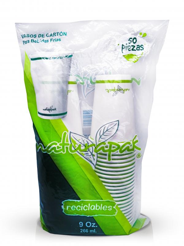 Naturapak Vasos Bebida Fría 266 Ml 50 Pz