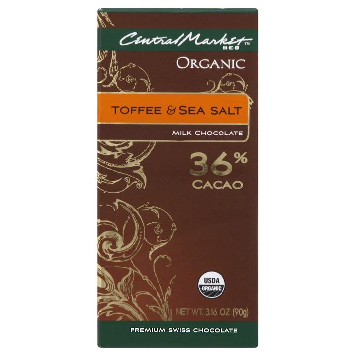 Central Market Chocolate Oscuro Toffee 90 G
