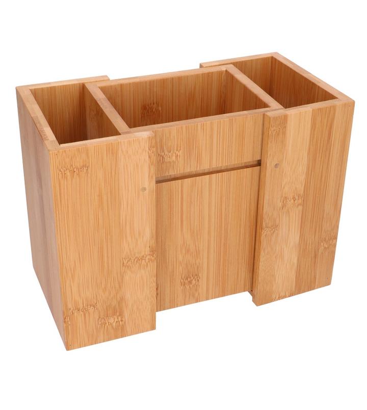 Porta Utensilios Expandible De Bamboo Porta Utensi 1 Pz