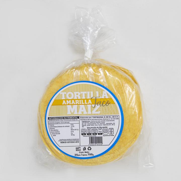 Tortillas Amarillas Taco 35 Pz