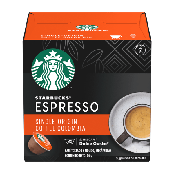 Café En Cápsula Starbucks By Nespresso Single Origin Colombia 12 Cápsulas 66 G