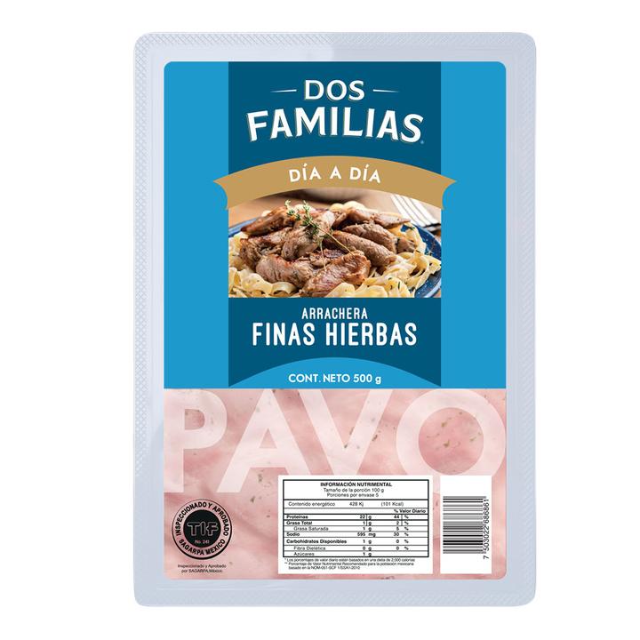Arrachera De Pavo Finas Hierbas 500 G