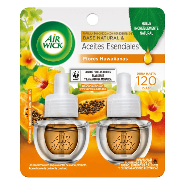 Aromatizante Electrico Flores Hawaianas 2 Pz