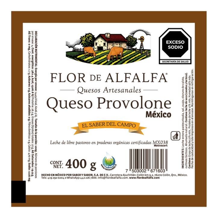Flor De Alfalfa Queso Provolone Organico 400 G