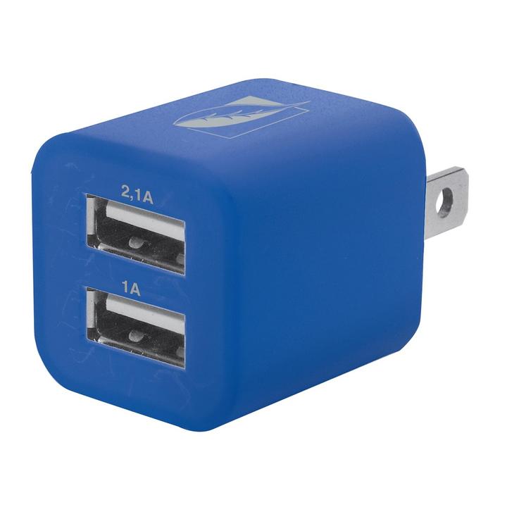 Cargador Green Leaf De Pared 100-120v Doble Usb Color Azul 1 Pz
