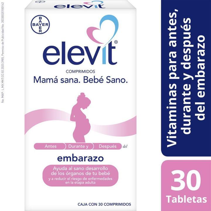 Bayer Elevit Embarazo Multivitaminico Con 30 Pz