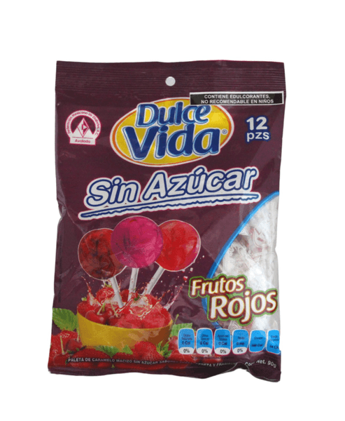 Paleta De Caramelo Macizo Frutos Rojos 1 Pz