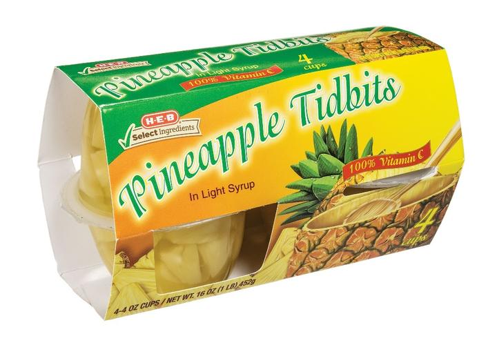 Heb Piña En Trozos Pack Almíbar Ligero 452 G