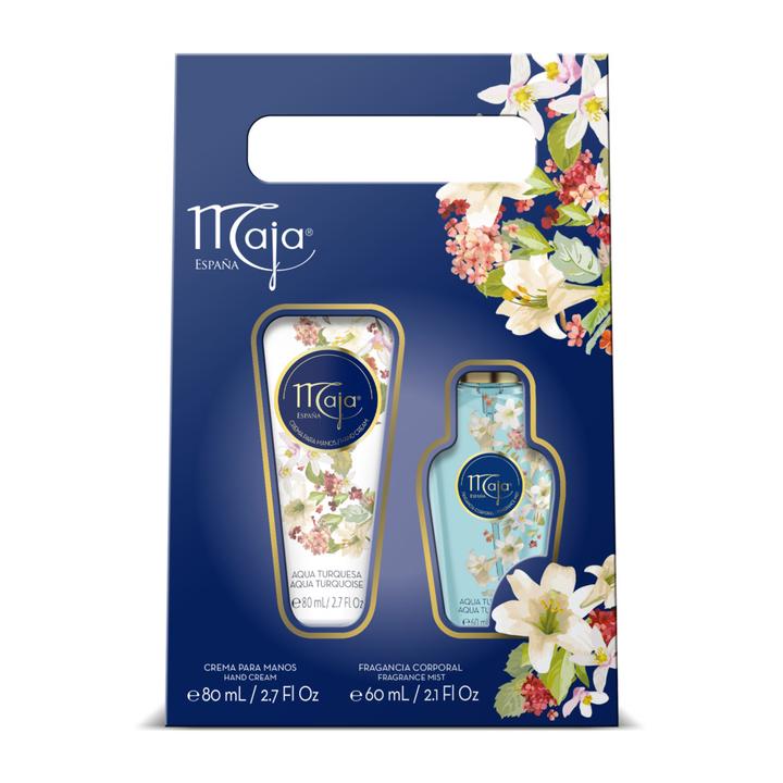 Estuche Maja Aqua Turquesa Mini Body Splash+Crem 205 G