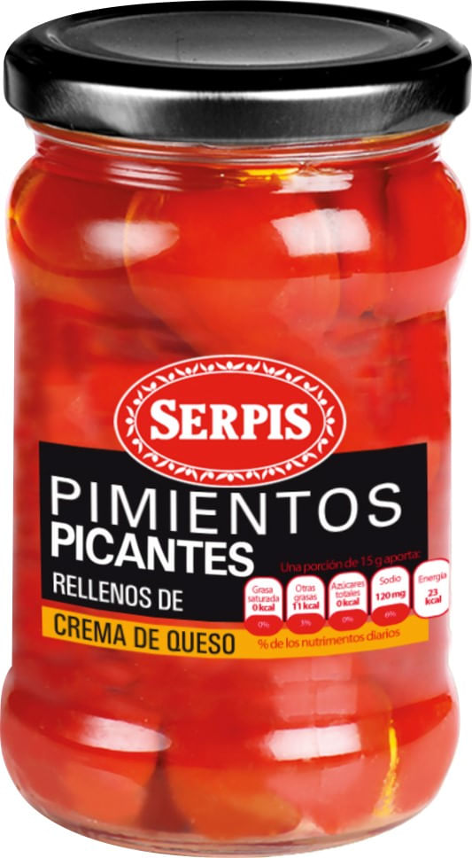 Serpis Pimientos Picantes Rellenos De Queso Crema 270 G