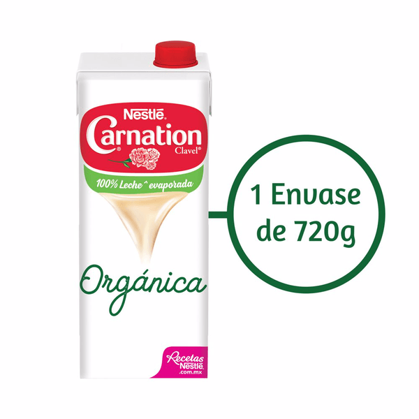 Leche Evaporada Nestle Clavel Orgánica Brick 720 G