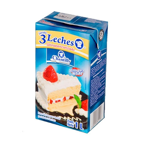 Chantilly Leche Procesada Jarabe 3 Leches Uht 1 G