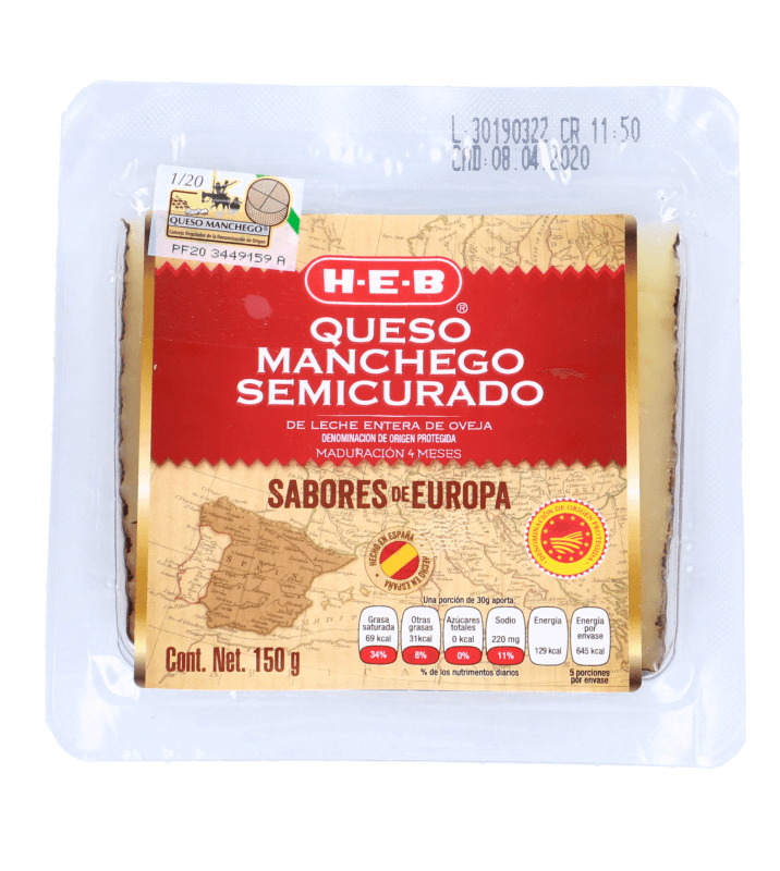 Queso Manchego Semicurado 1 Pz