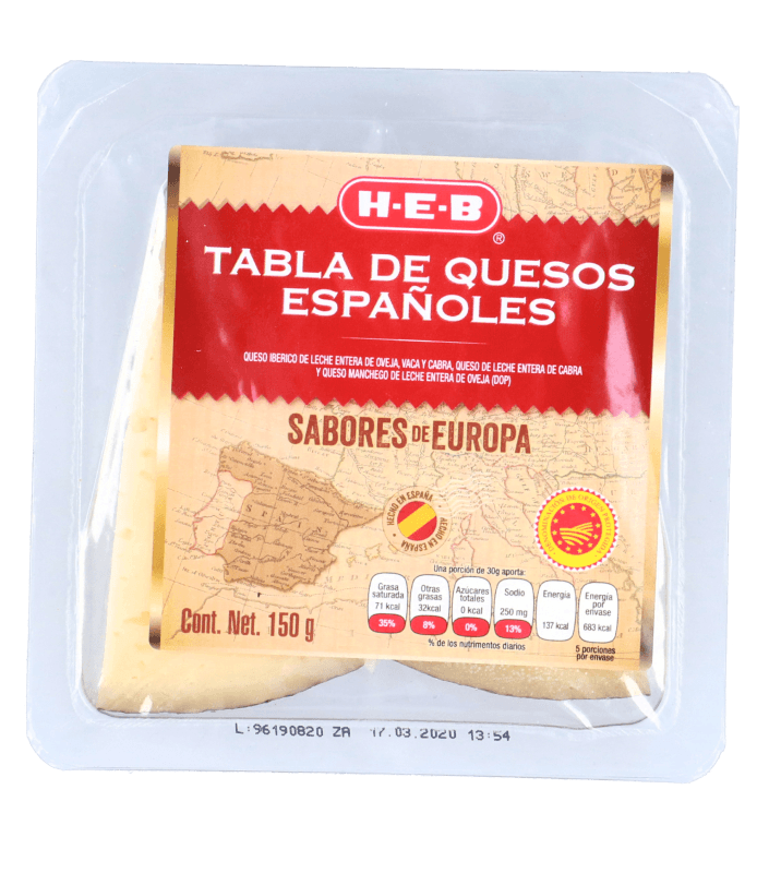 Tabla De Quesos Españoles 1 Pz