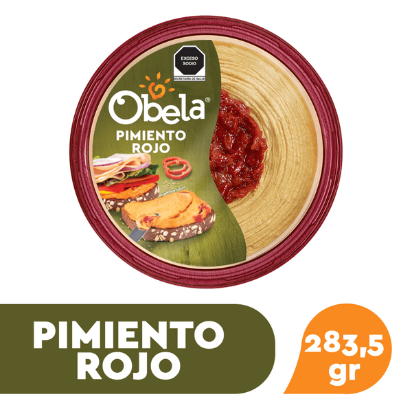 Obela Hummus Hummus Pimiento Rojo 283.5 G