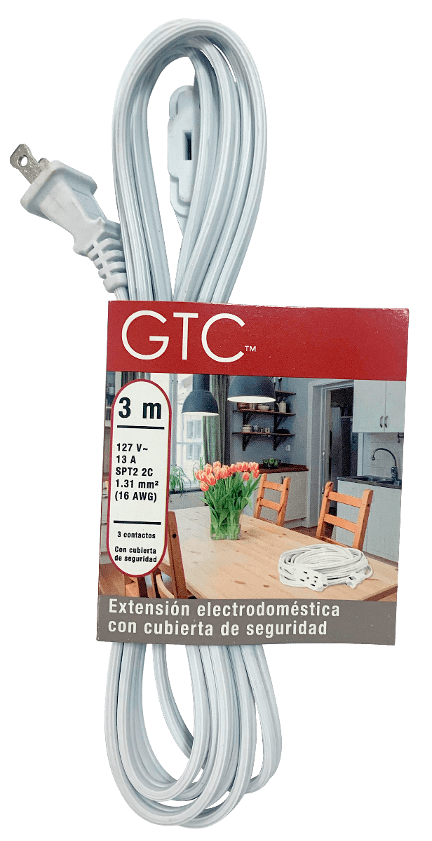 Extensión Eléctrica Con Cubierta De Seguridad 1 Pz