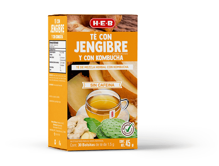 Té De Mezcla Herbal Jengibre Con Kombucha 1 Cj