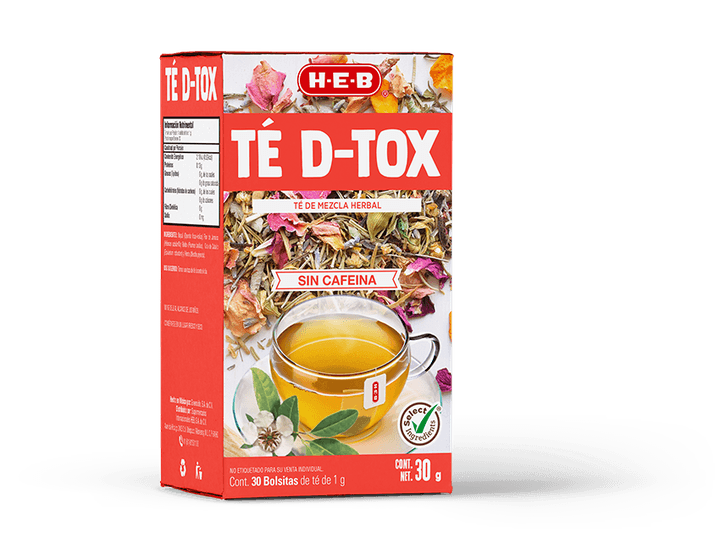 Té De Mezcla Herbal D-Tox Sin Cafeína 30 Cj