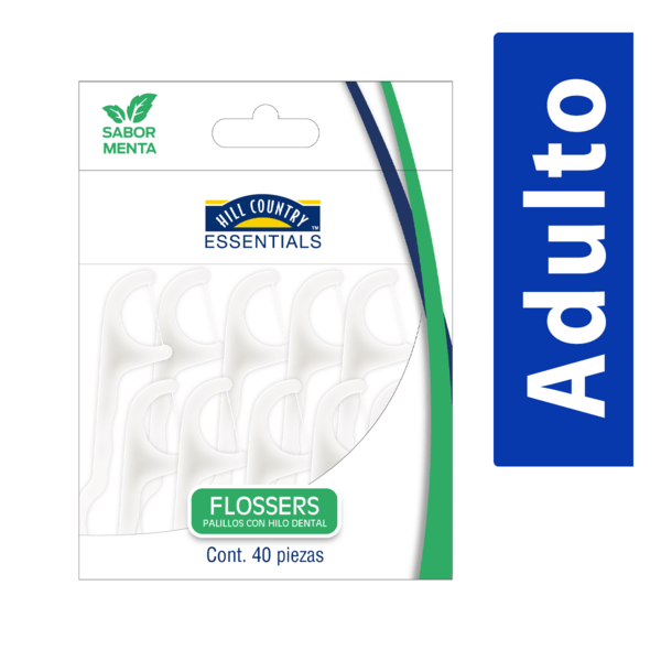 Palillos Con Hilo Dental Flossers Sabor Menta 40 Pz