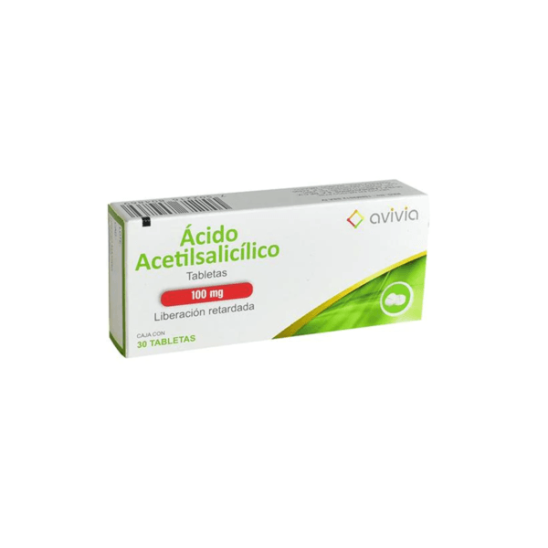 Acido Acetilsalcilico 100mg 30 Tabletas 30 Pz