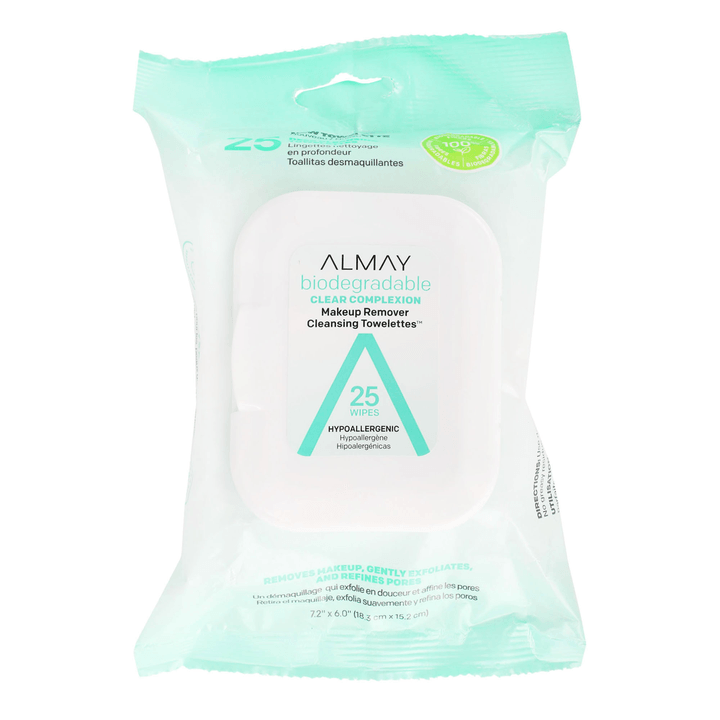 Toallitas Desmaquillantes Almay Clear Complexion Hipoalergénicas Con 25 Pz