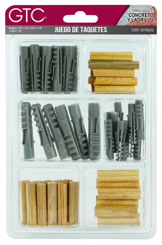 Juego De Taquetes Madera Y Plástico 1 Pz