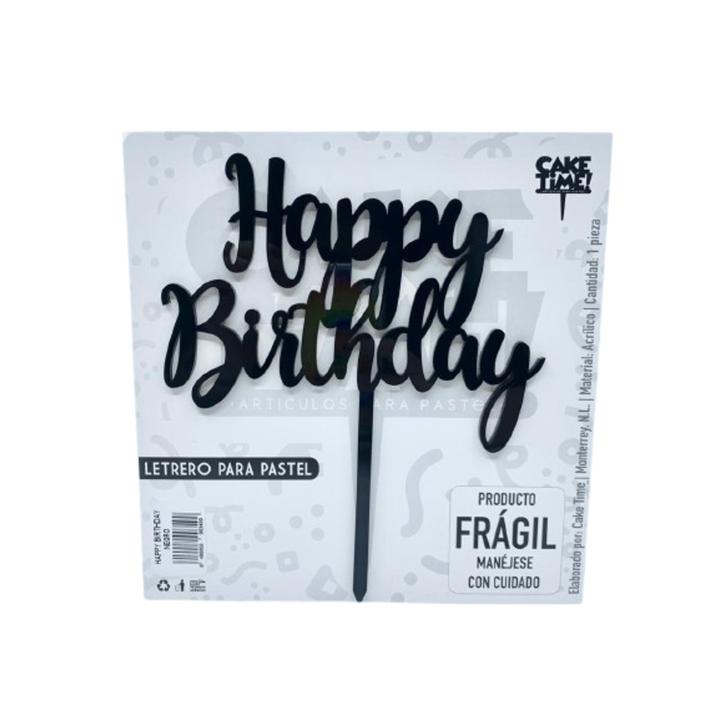 Cake Topper Happy Birthday Negro