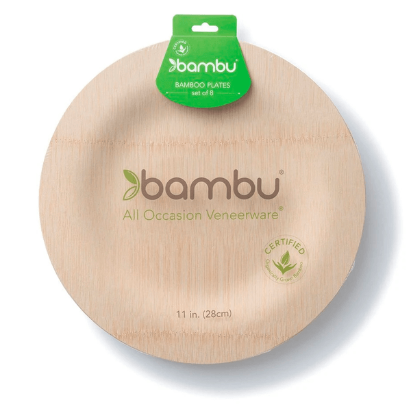 Platos Biodegradables De Bambu Redondo 8 Pz
