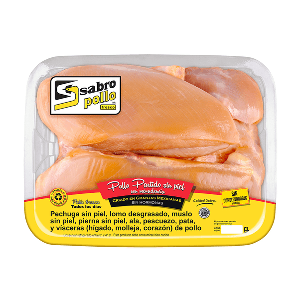 Pollo Partido S /P Con Menudencia 1 Kg