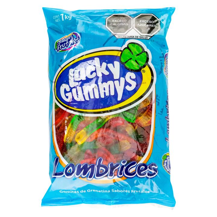 Gomitas De Grenetina Lombrices Brilladas 1 Kg
