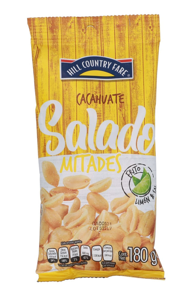Hcf Cacahuate Salado Mitades 180 G