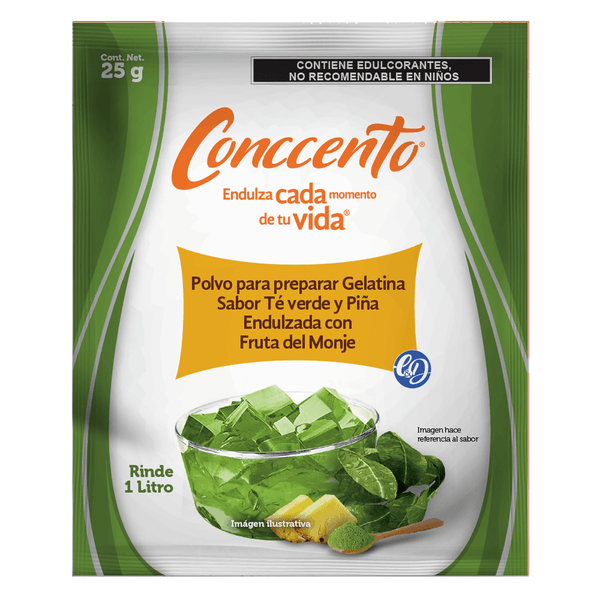 Gelatina Sin Azucar Te Verde Y Piña Gelatina En 25 G