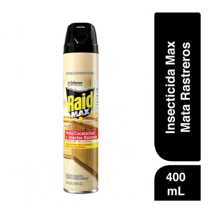 Raid Max Insecticida En Aerosol Protección De La Cocina Mata Cucarachas E Insectos Rastreros 285 Ml