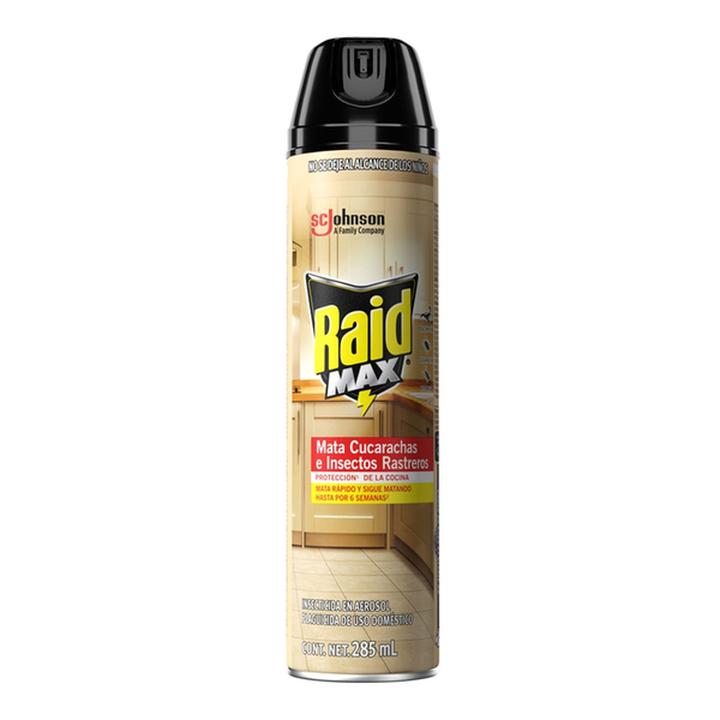 Raid Max Insecticida En Aerosol Protección De La Cocina Mata Cucarachas E Insectos Rastreros 285 Ml